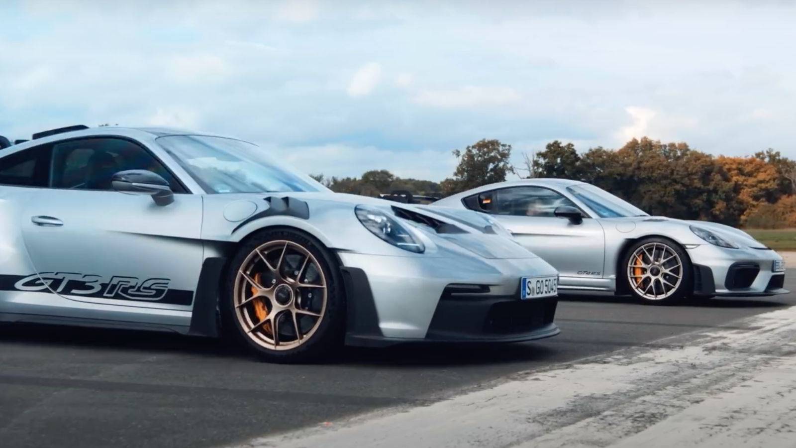 Drag Posche This Porsche Drag Race Shows How Insanely Close A 911 GT3 And Cayman ...
