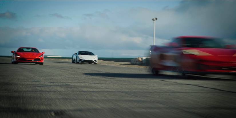 Watch The New C8 Chevrolet Corvette E-Ray Destroy Italian Supercars In