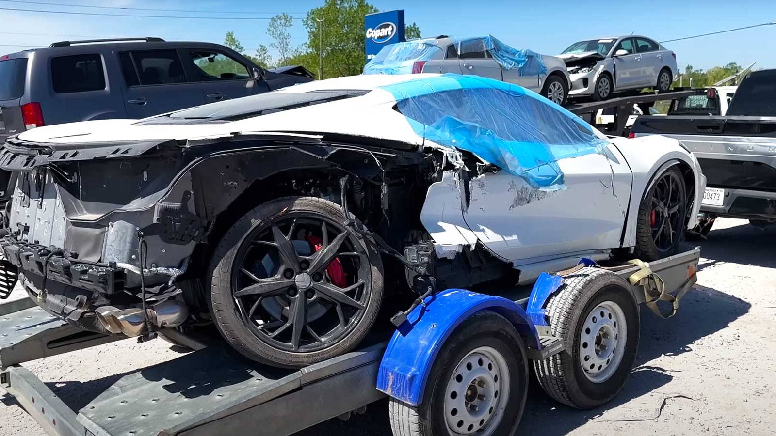 A Wrecked C8 Chevrolet Corvette Gets A Second Chance At Life