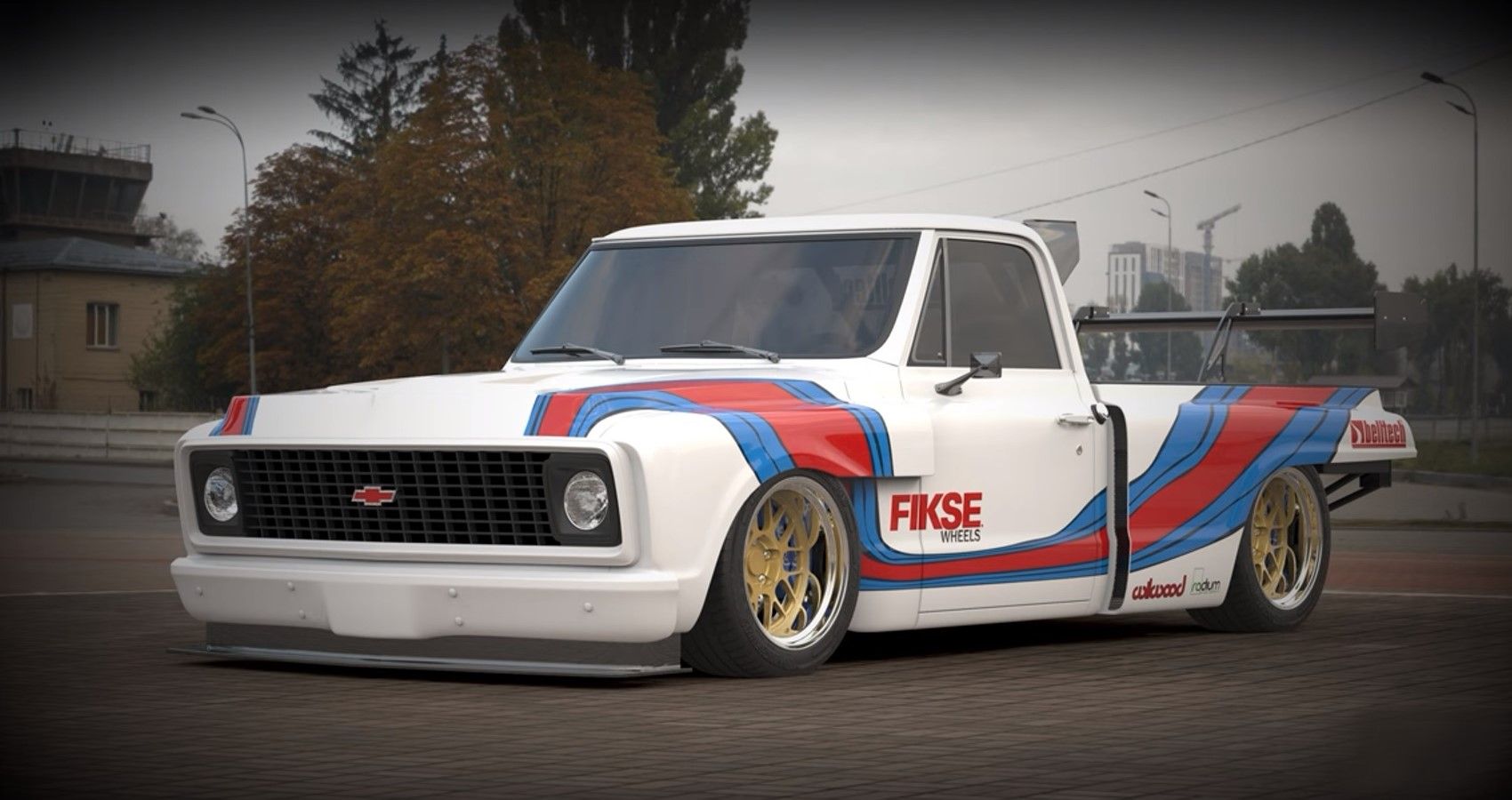 This Chevy C10 Fuses A Corvette Z06 Drivetrain With 70s Racer Design