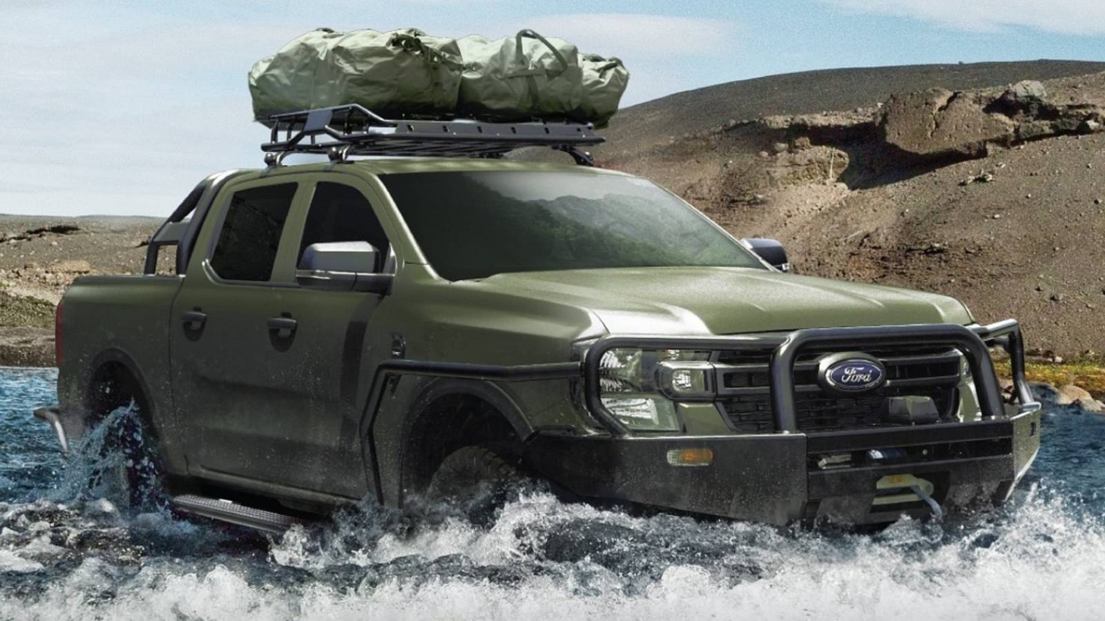 Ford Ran Front View The Ultra-Rugged Ford Ranger FG-P Can Run On Jet Fuel