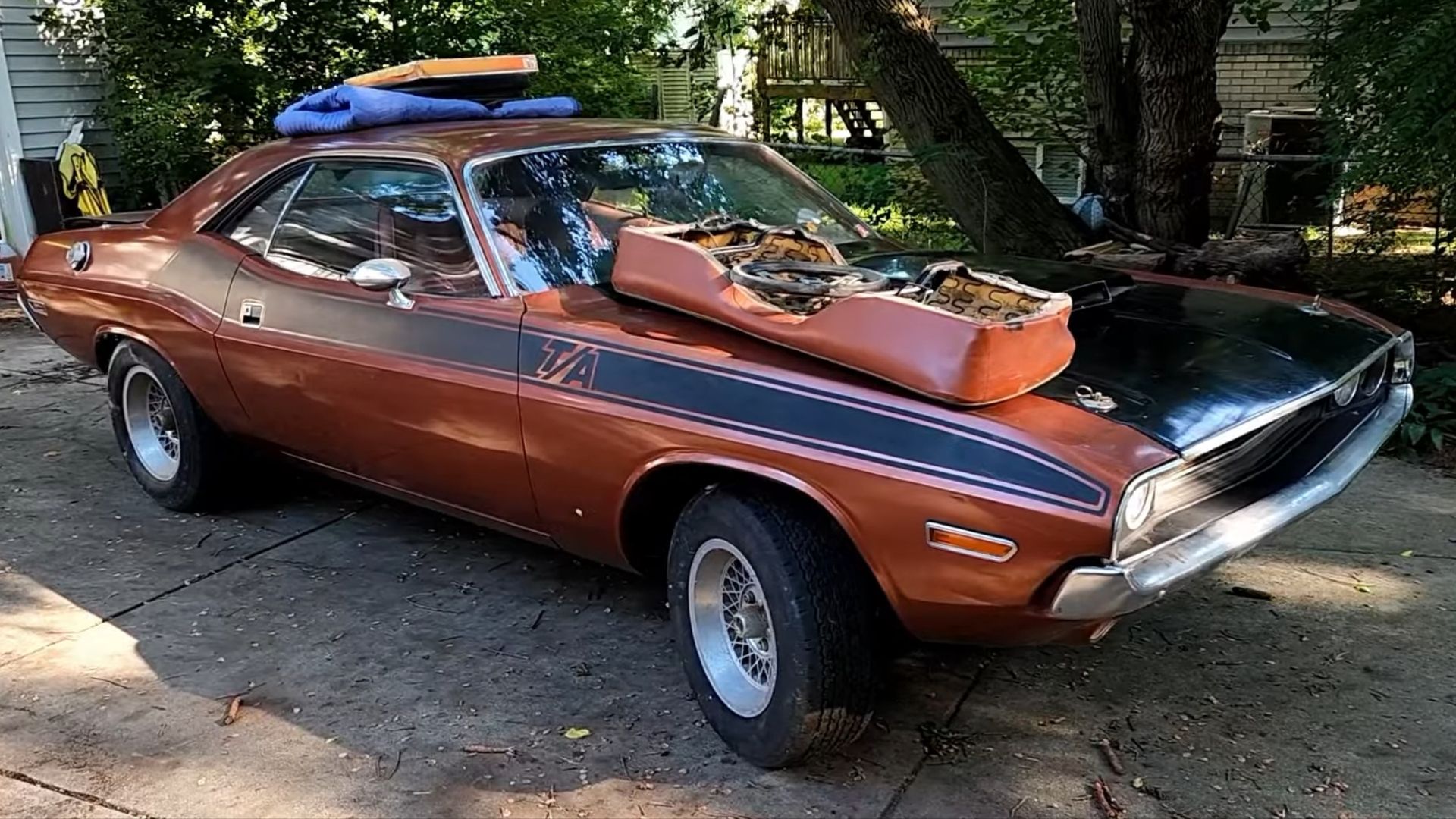 1970 Dodge Challenger T/A Gets Rescued After Sitting For Years In
