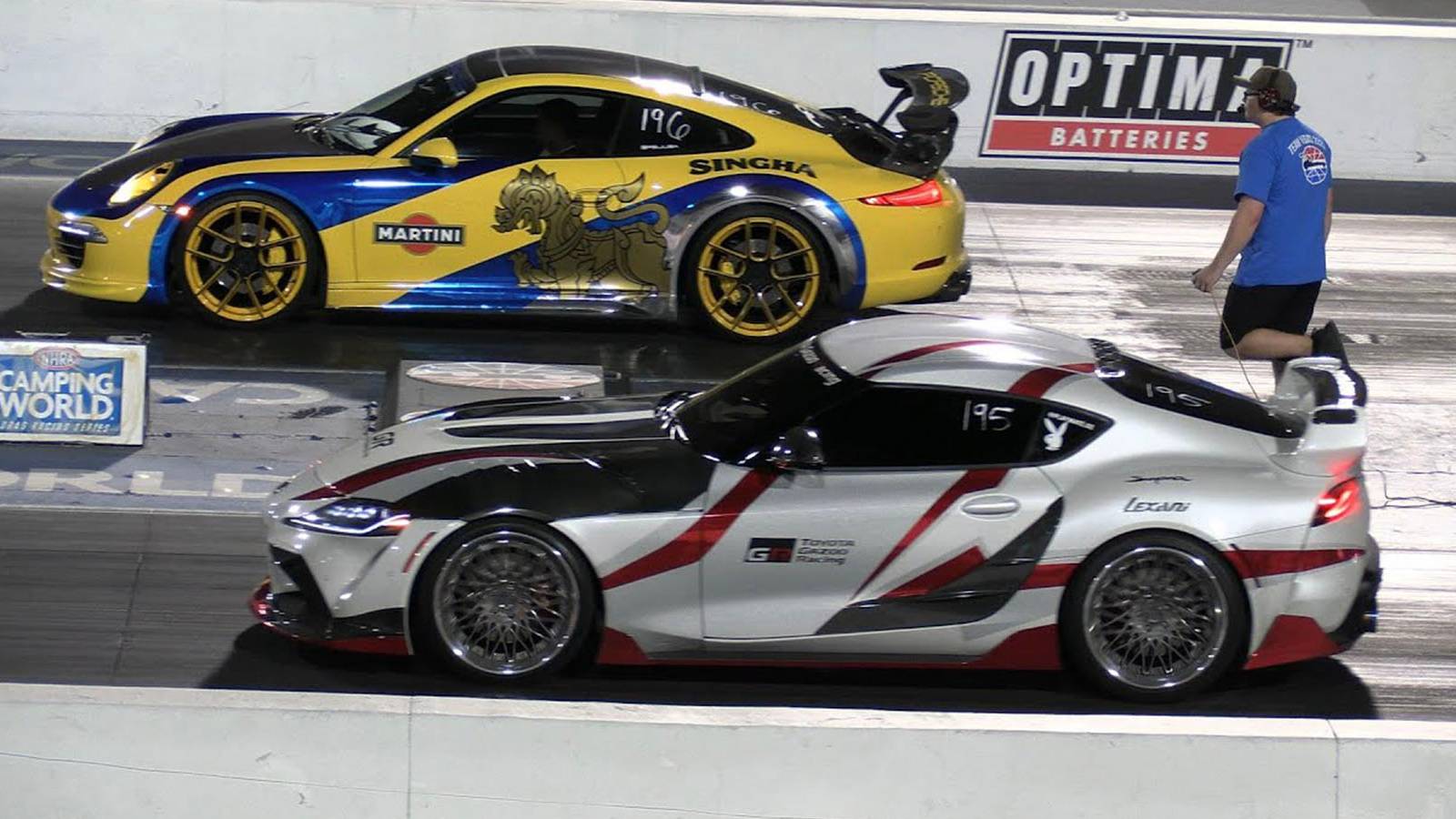 A Porsche 911 Shows A Toyota GR Supra Why It's King Of The Drag Strip