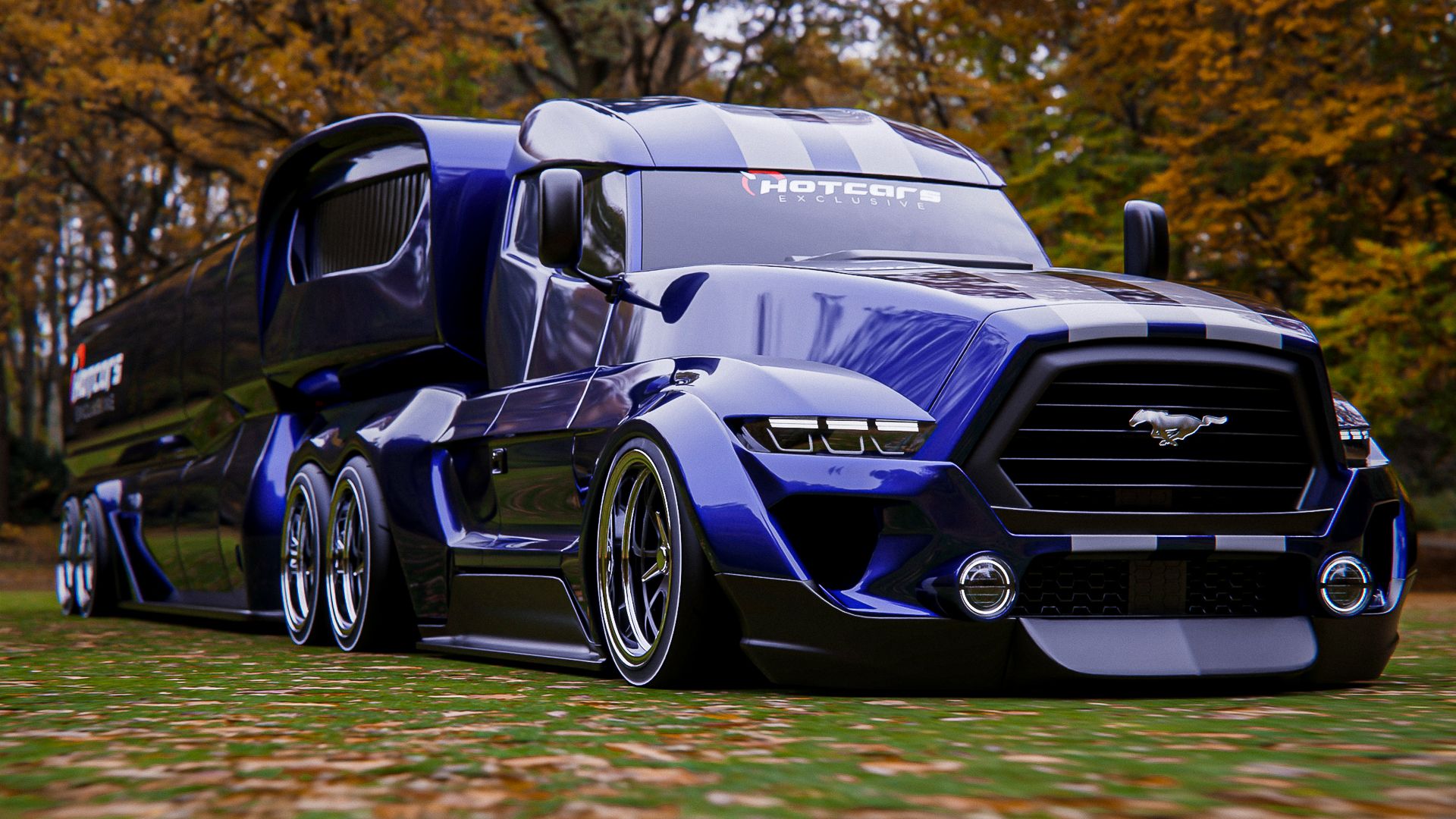 Our Digital Rendering Turns The Ford Mustang Into The Semi-Truck We ...