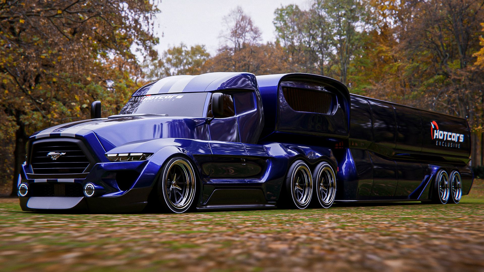 Our Digital Rendering Turns The Ford Mustang Into The Semi-Truck We ...