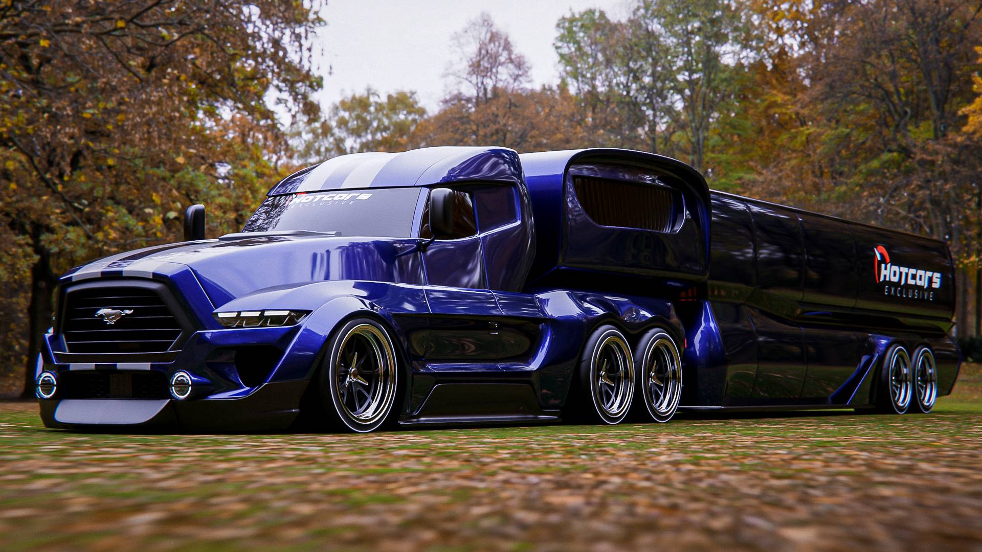 Forad Sami Our Digital Rendering Turns The Ford Mustang Into The Semi-Truck We ...
