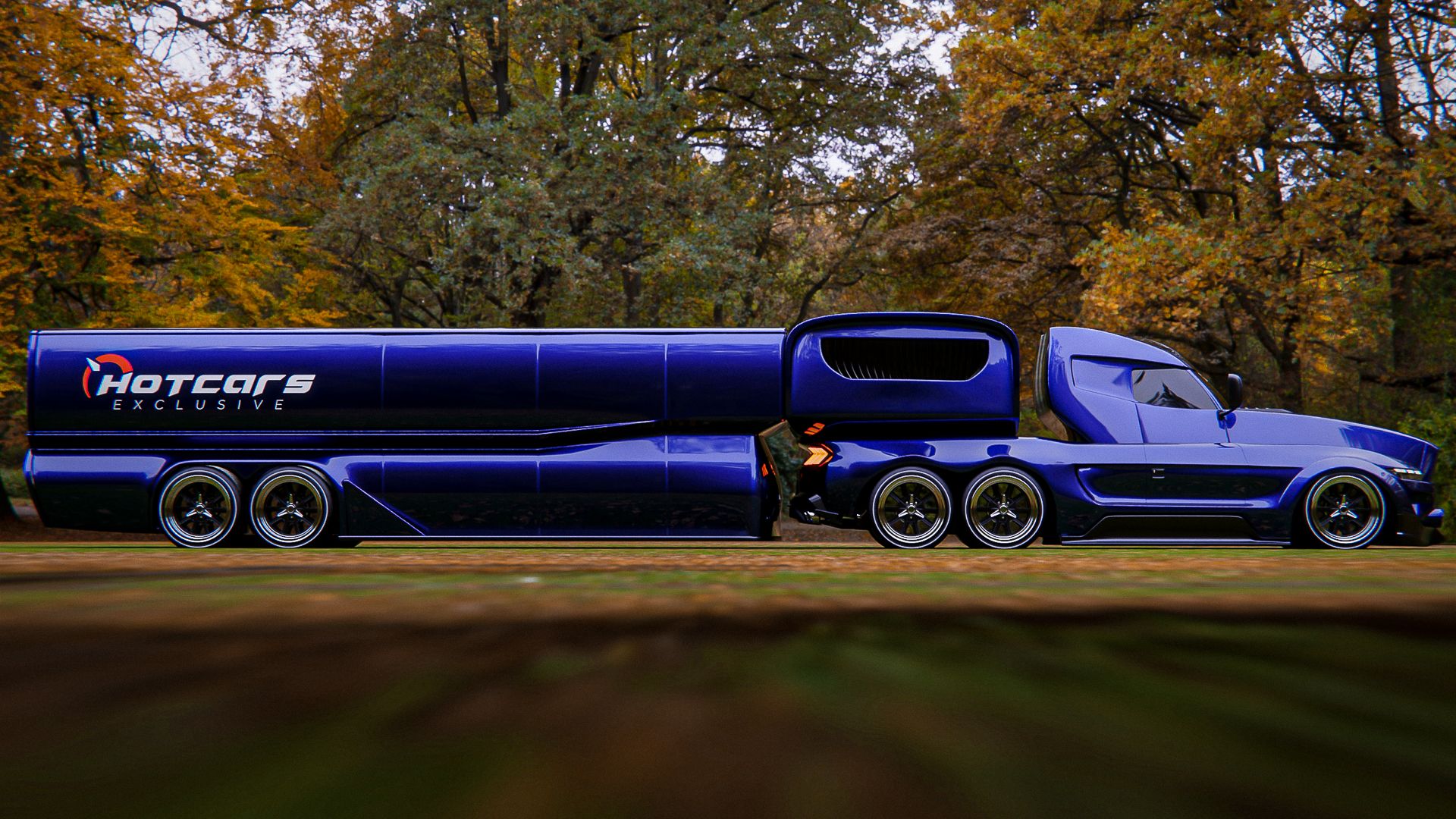 Our Digital Rendering Turns The Ford Mustang Into The Semi-Truck We ...