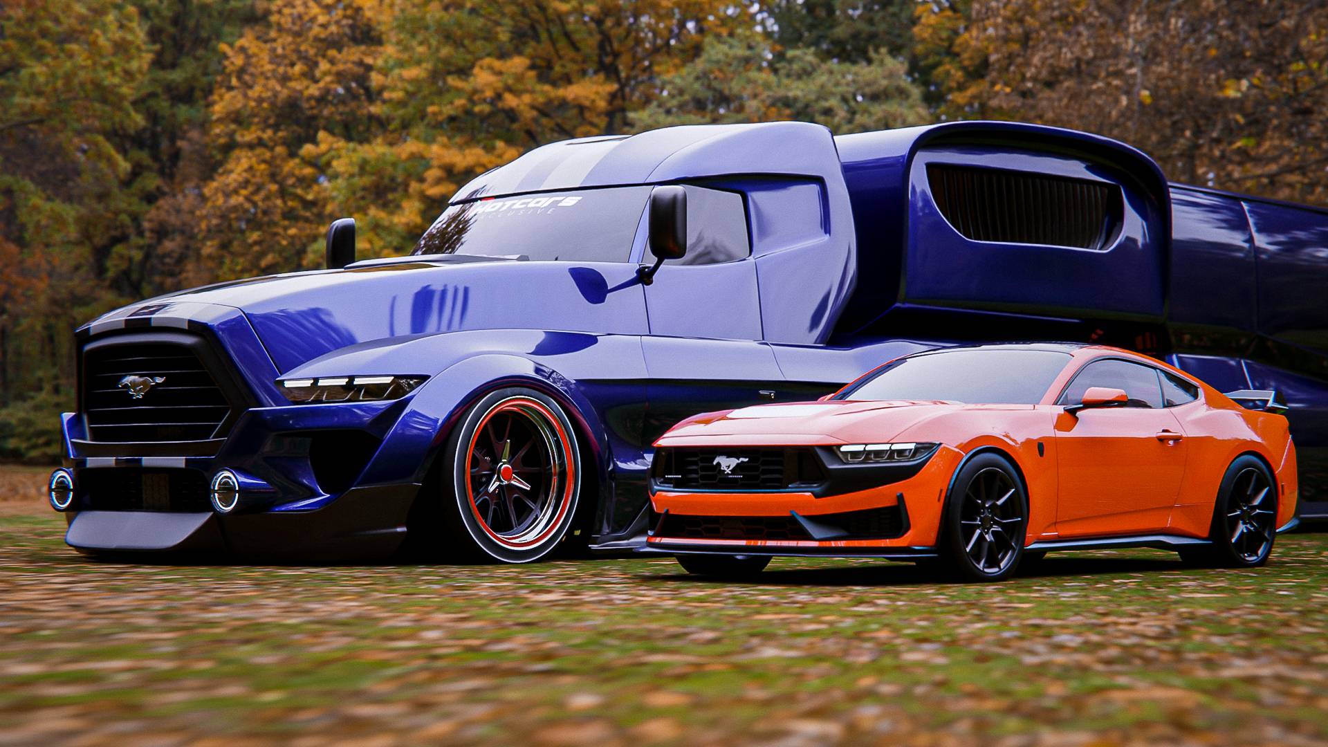 Forad Sami Our Digital Rendering Turns The Ford Mustang Into The Semi-Truck We ...