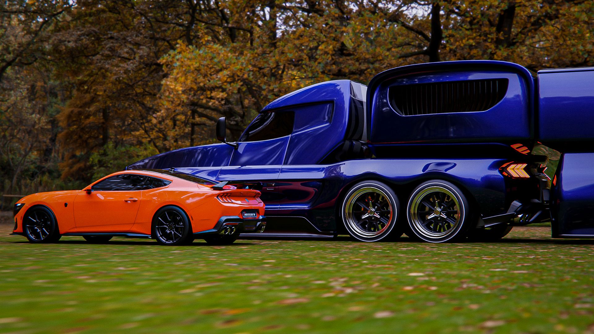 Our Digital Rendering Turns The Ford Mustang Into The Semi-Truck We ...