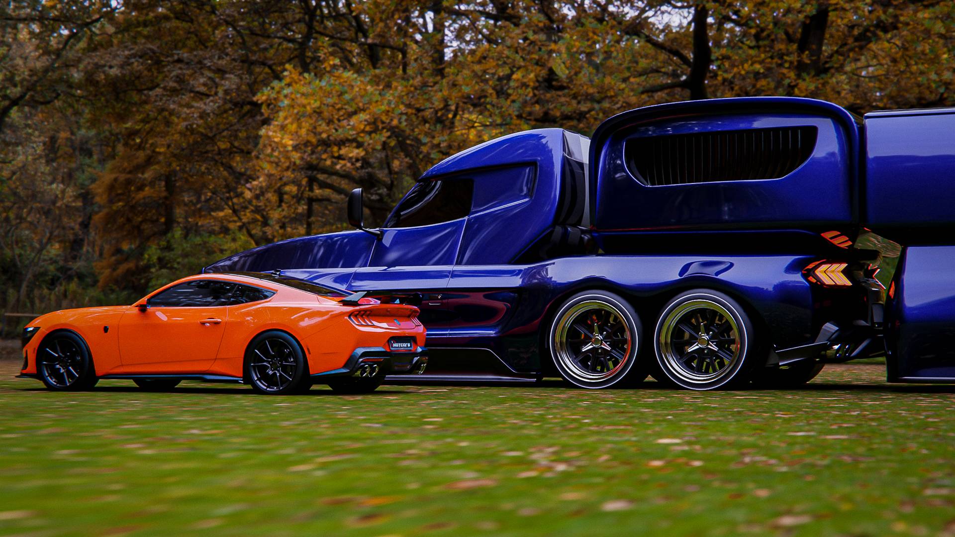 Forad Sami Our Digital Rendering Turns The Ford Mustang Into The Semi-Truck We ...