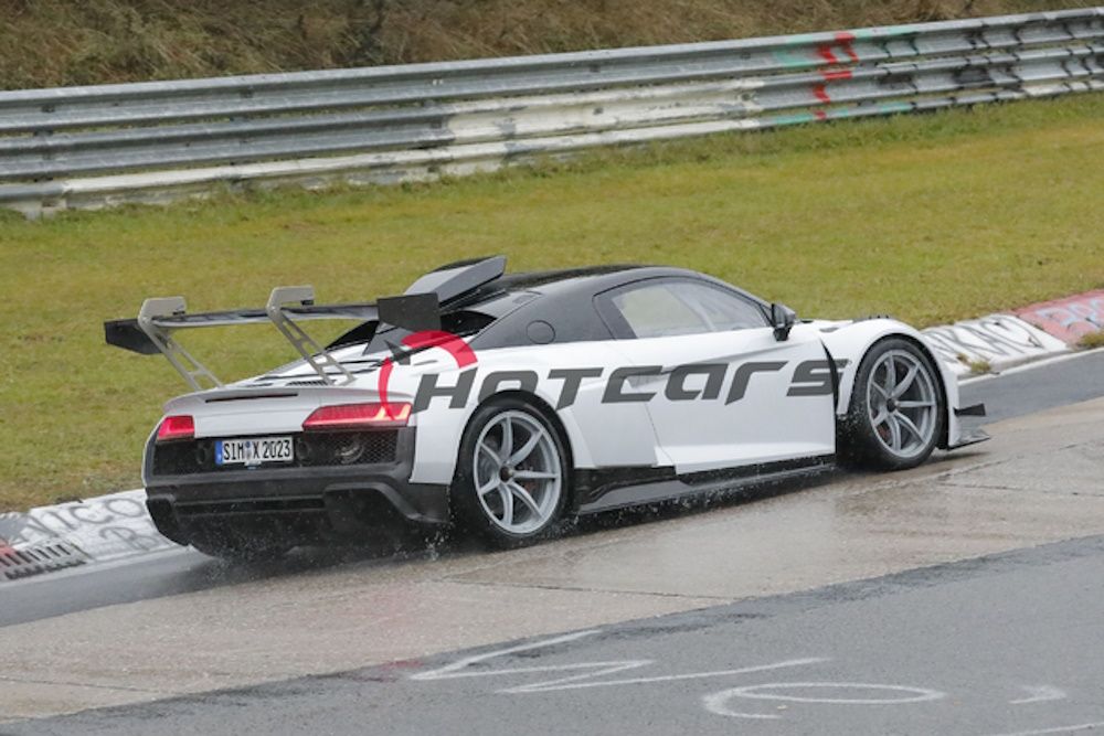 Spied: Audi R8 GT3 By Scherer Ripping Around The Ring In The Rain