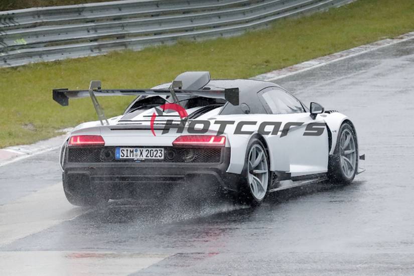 Spied: Audi R8 GT3 By Scherer Ripping Around The Ring In The Rain