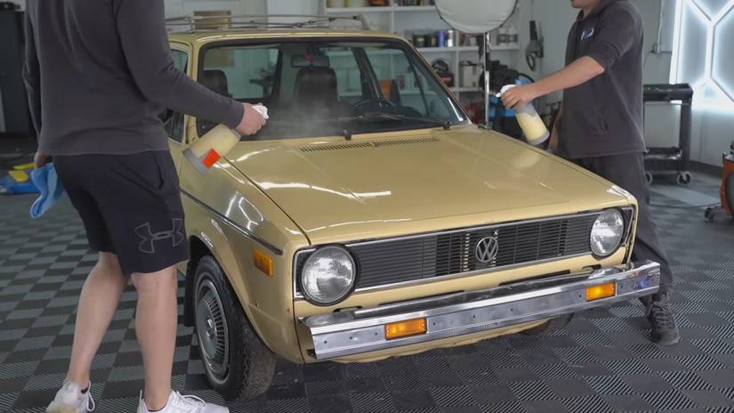 Mk1 Rabbit Td Abandoned Volkswagen Rabbit Hops Back To Life After 1st Wash In Decades