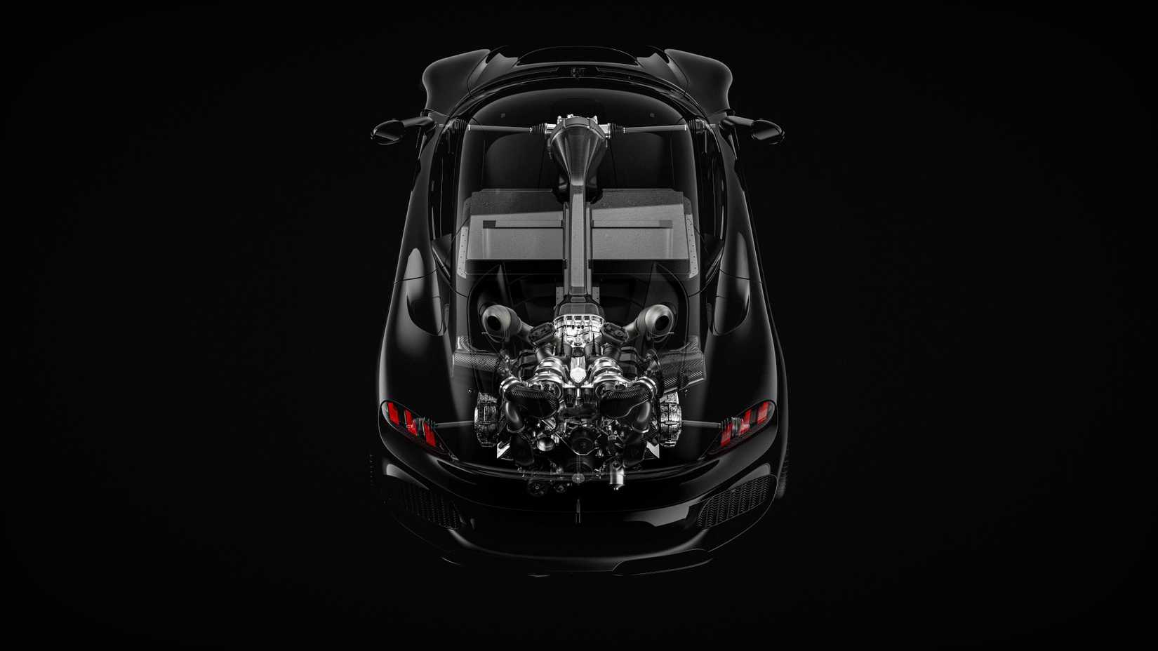 Groupe motopropulseur Koenigsegg Gemera avec batterie (Source : Koenigsegg)