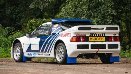 White 1986 Ford RS200 rear