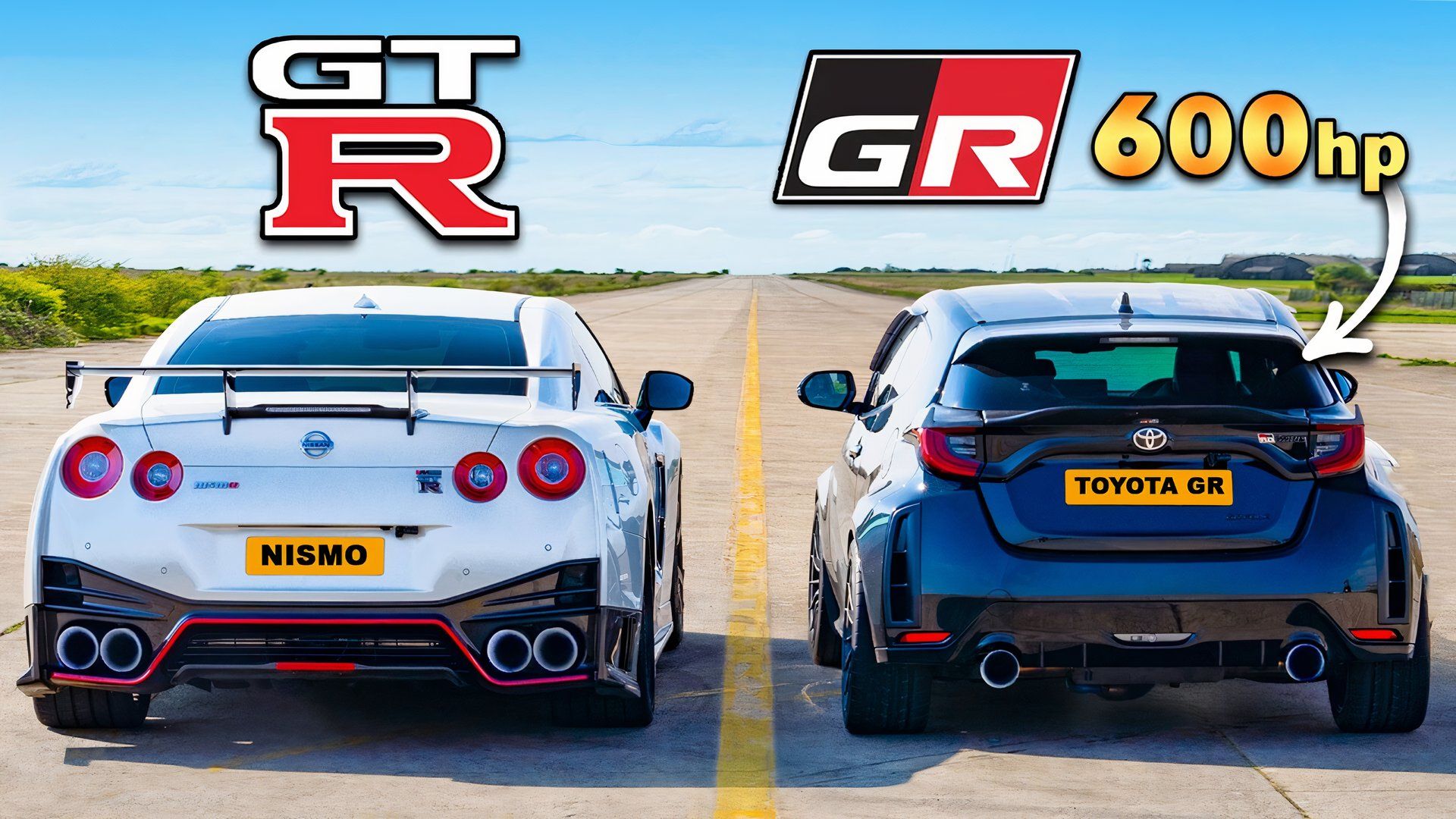 600-HP Toyota GR Yaris Takes On Nissan GT-R Nismo In A Drag Race