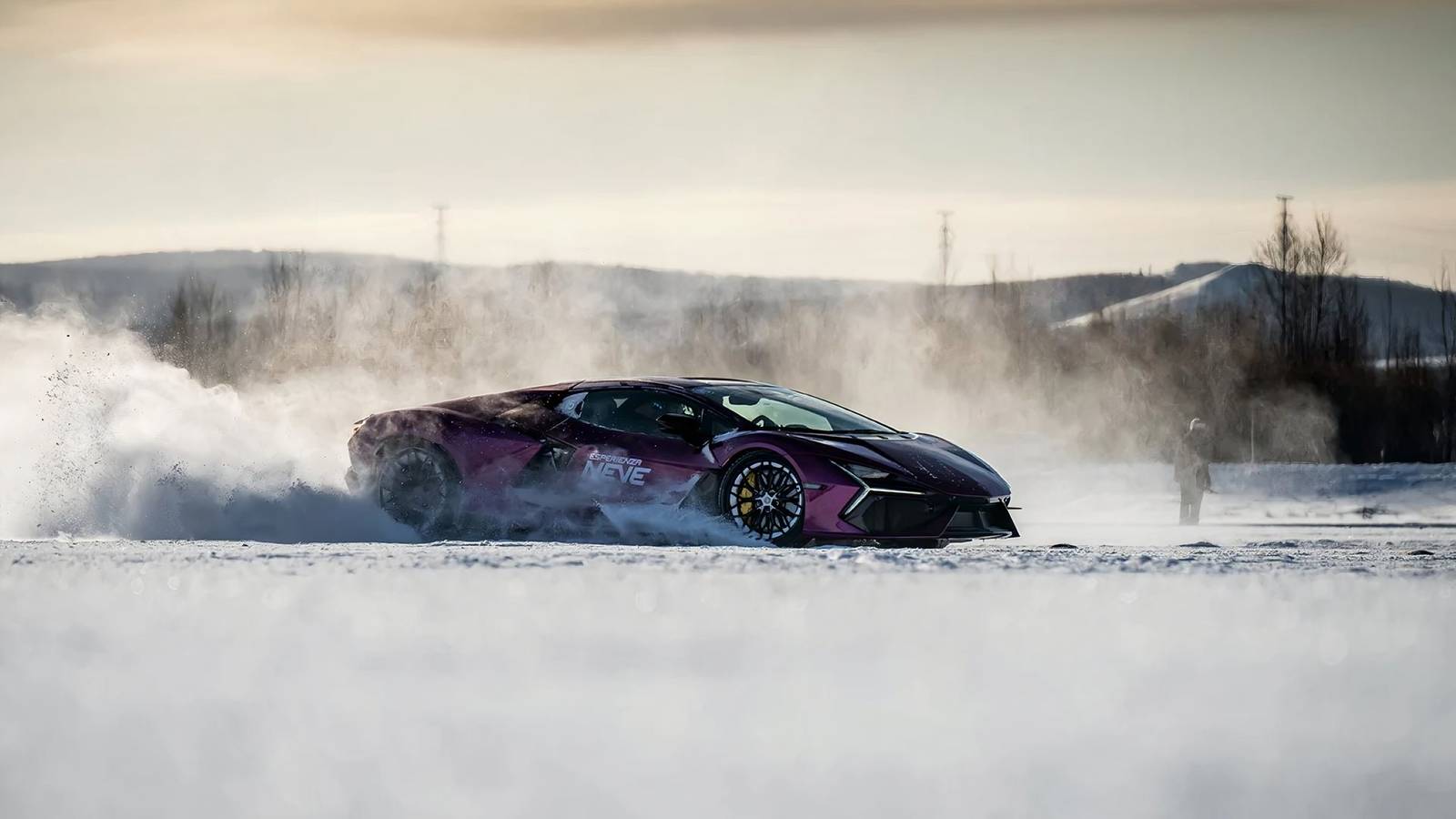 From Asphalt To Snow: Lambo V12 Takes On Mongolian Frozen Lake