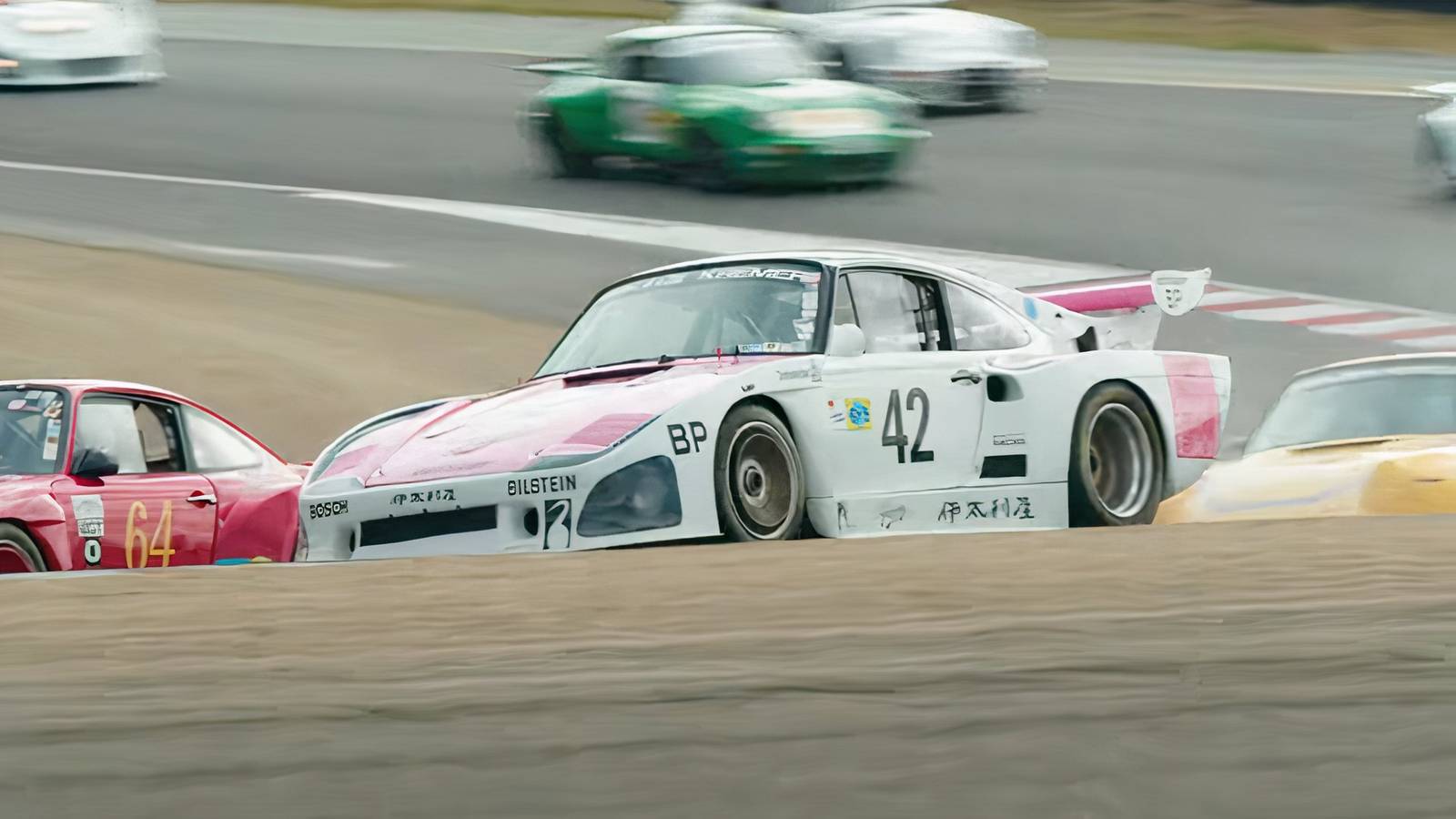 Porsche 935 Gozzy Kremer Laps Laguna Seca Raceway Spitting Flames, image size:1600x900