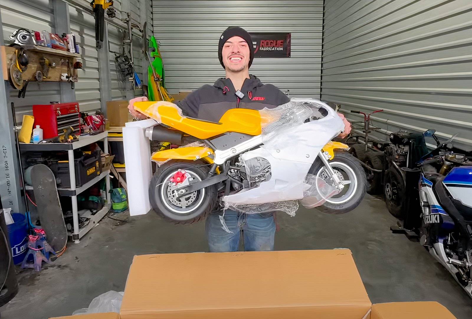 POWER/BOOST BOTTLE W/ INTAKE For 2 STROKE ENGINE POCKET BIKE 49CC - Foto 11