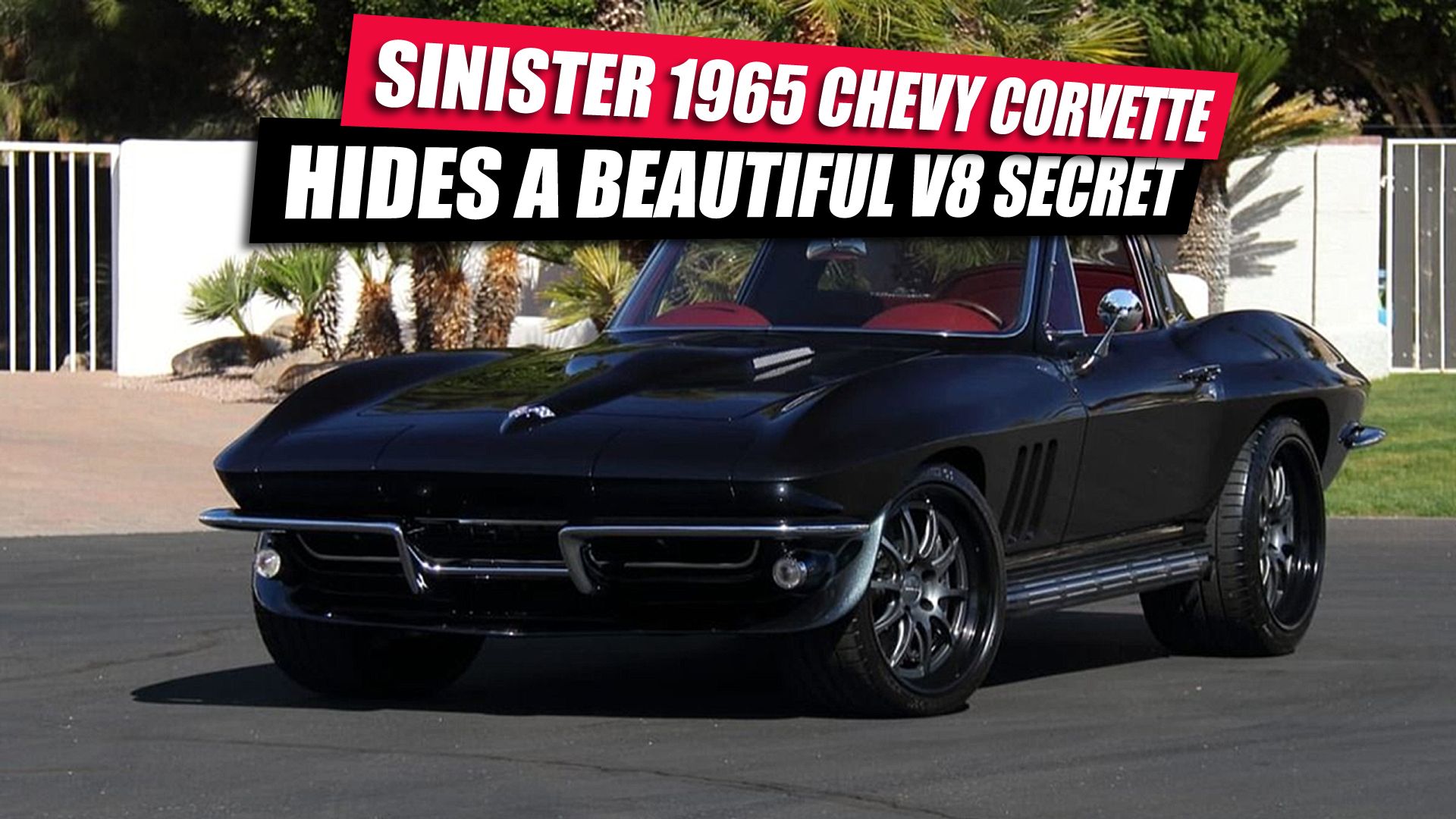 Modellino Die-cast Johnny Lightning 1965 Corvette Tuxedo Black 1/64 – Decorazione Natalizia Chevrolet