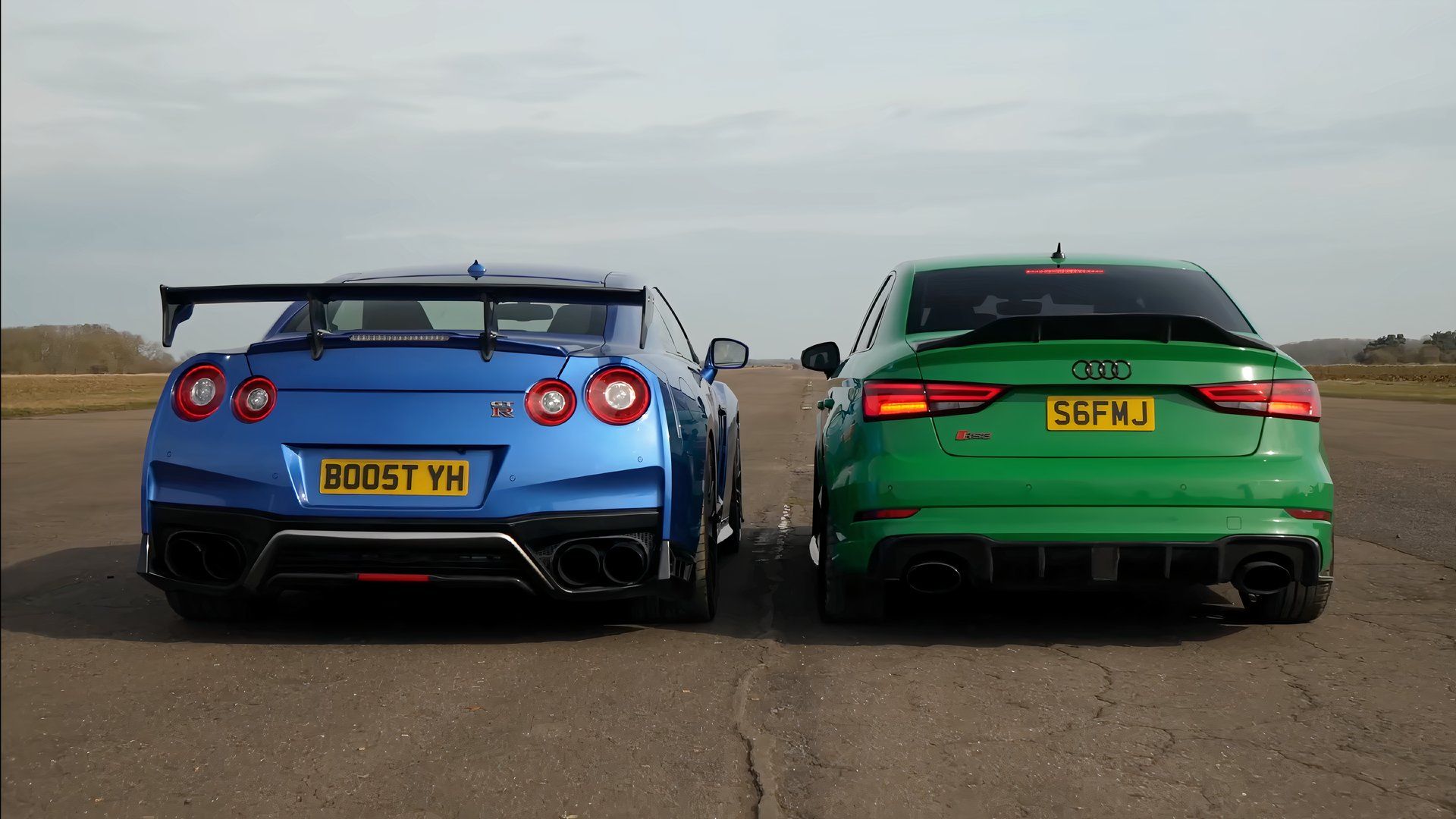 Watch This GT-R Bully Its 700-HP ‘Little Brother’ In A Family Drag Race