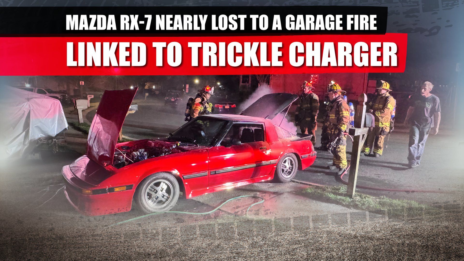 Classic Mazda RX-7 Nearly Lost To A Garage Fire Linked To Trickle