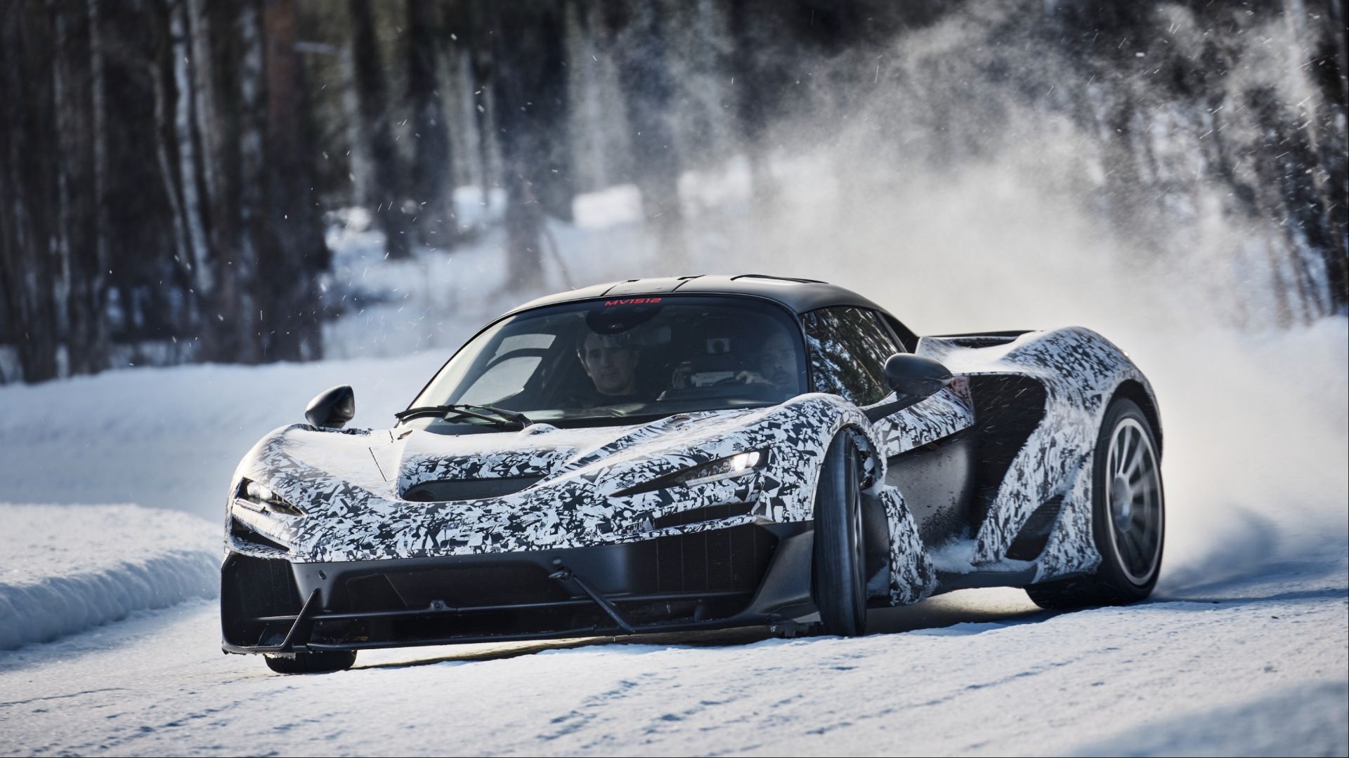 $2.6M McLaren W1 Goes Full Arctic Assassin During Winter Testing
