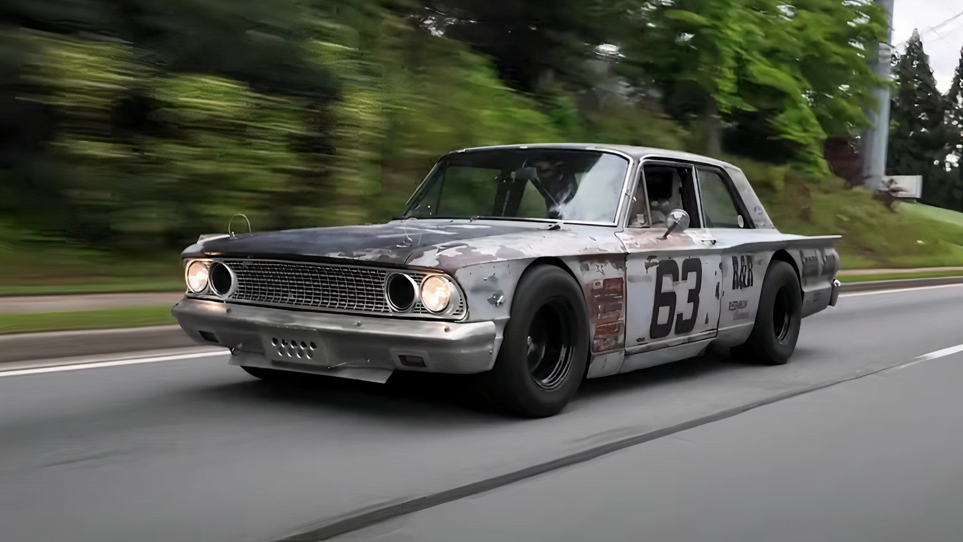 1963 Ford Fairlane Looks Like A Barn Find In NASCAR-Inspired Resto