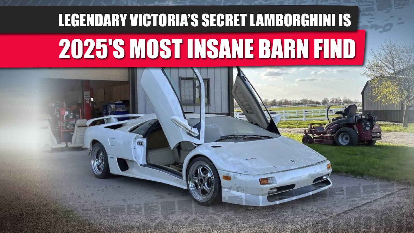 Small Lambo The Rarest Lamborghini On Earth Unearthed In Small-Town Barn Find