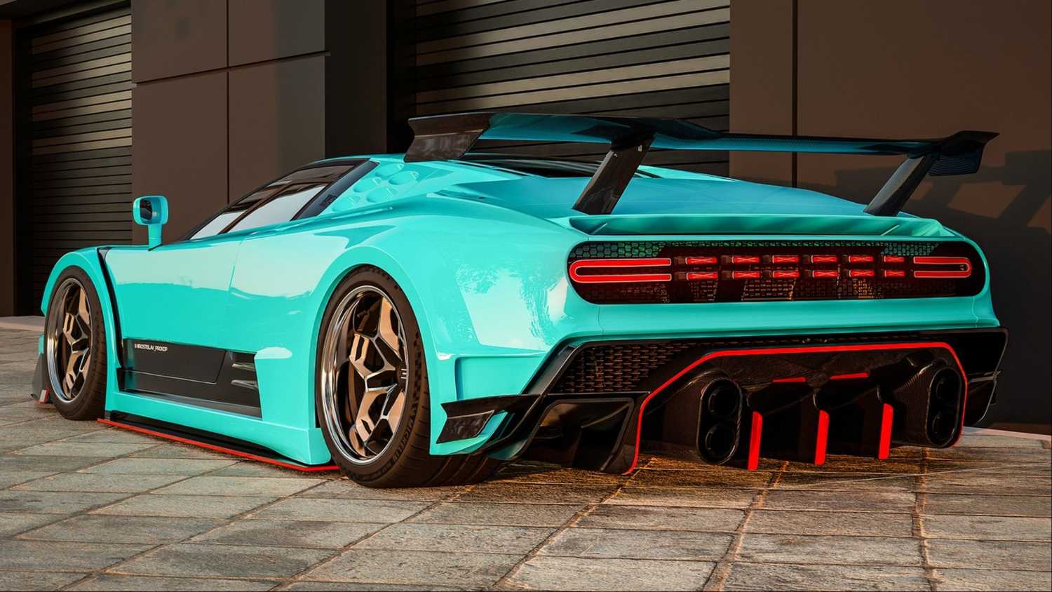 Eb110 Rear Bugatti's EB110 Reimagined With A Ruthless Modern Design