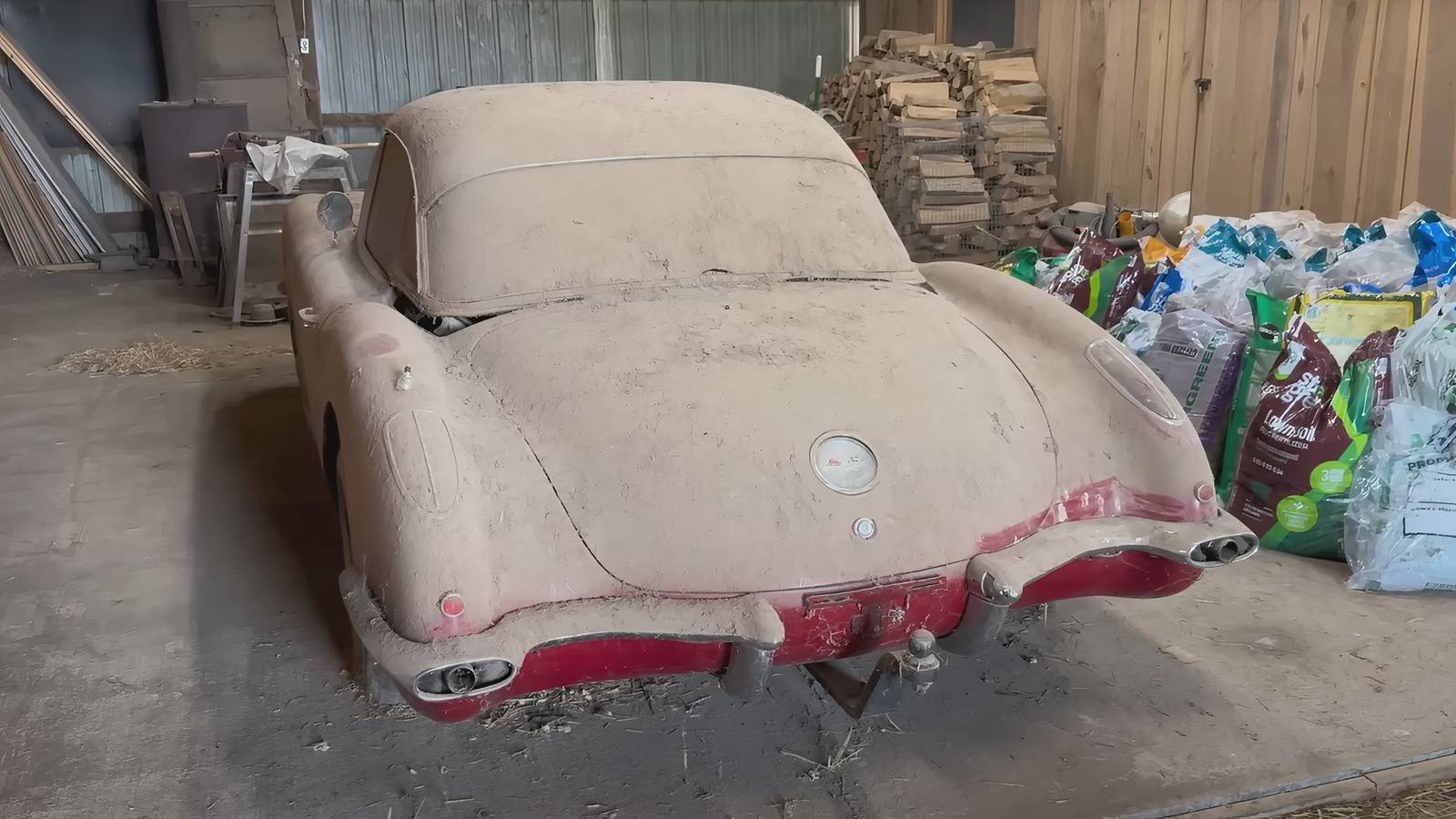Abandoned C1 Corvette Barn Find Gets Its First Wash In Years