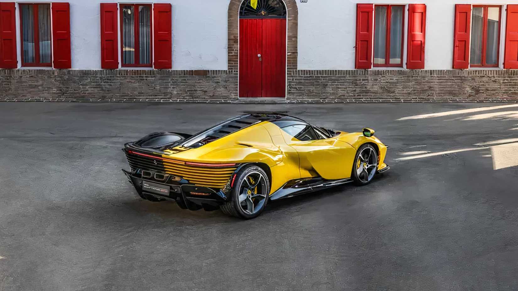 Ferrai Sp3 Rear The Rarest Ferrari Supercar Is Made From Recycled Tires