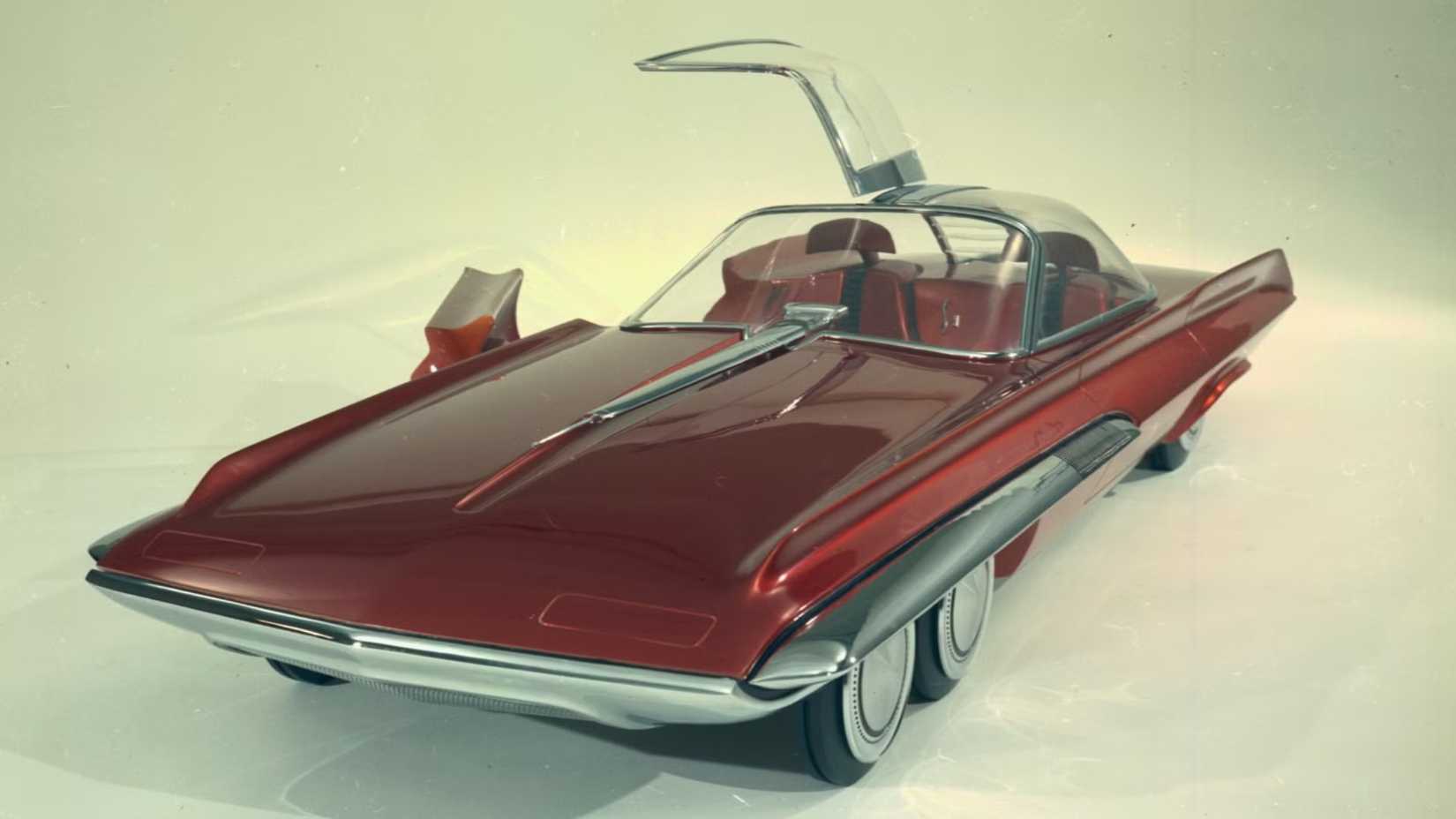 Ford's 6-Wheel Gullwing Concept That Had A Computer Screen In The '60s