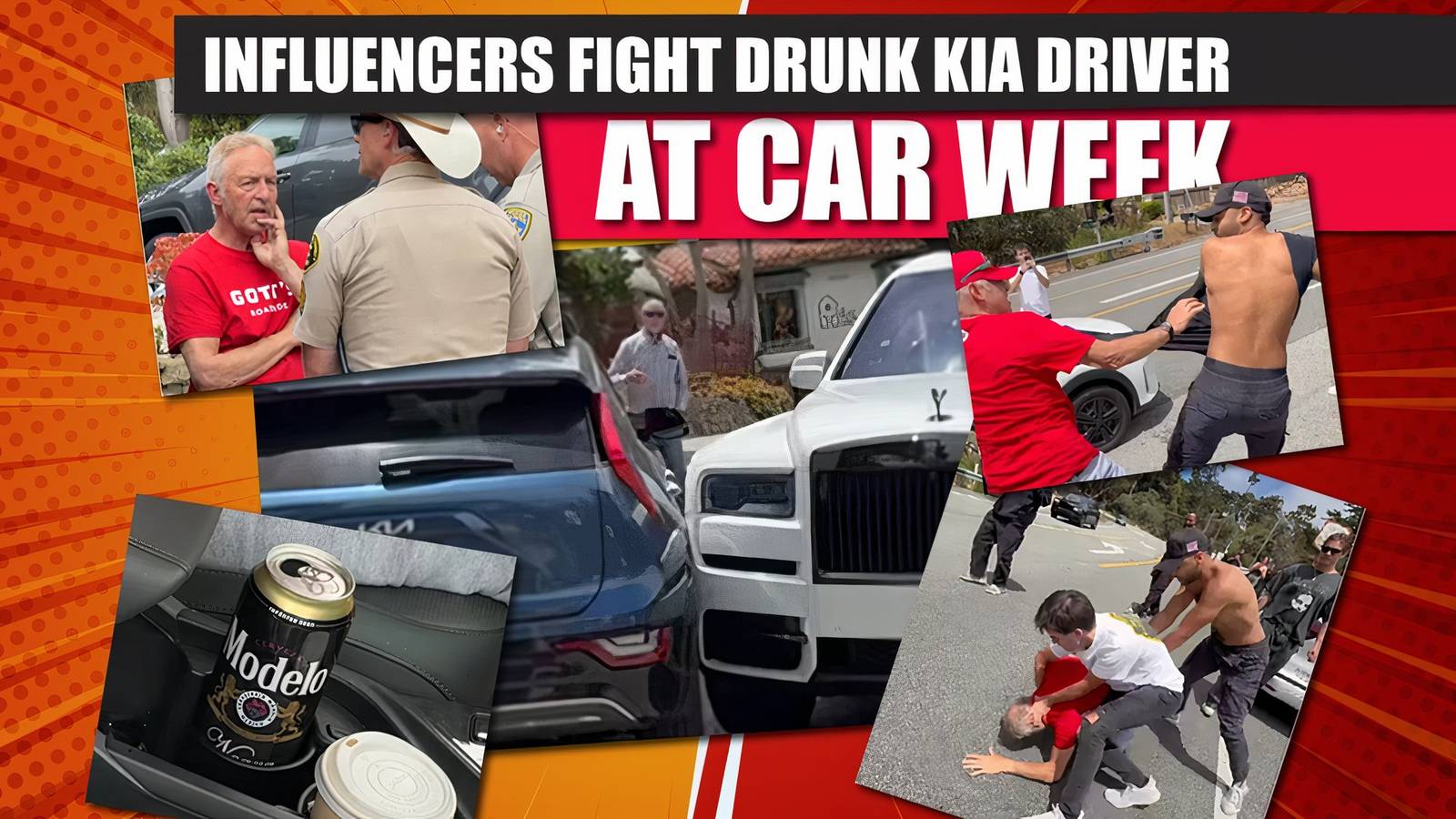 Drunk Kia Driver Crashes Into Influencers Rolls-Royce at Monterey Car Week