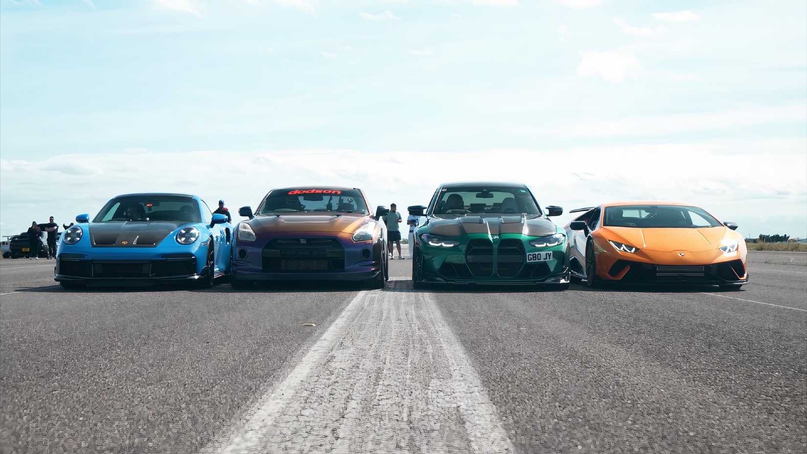 Tuned Lamborghini Huracan vs Nissan GT-R vs Porsche 911 Turbo S vs BMW ...