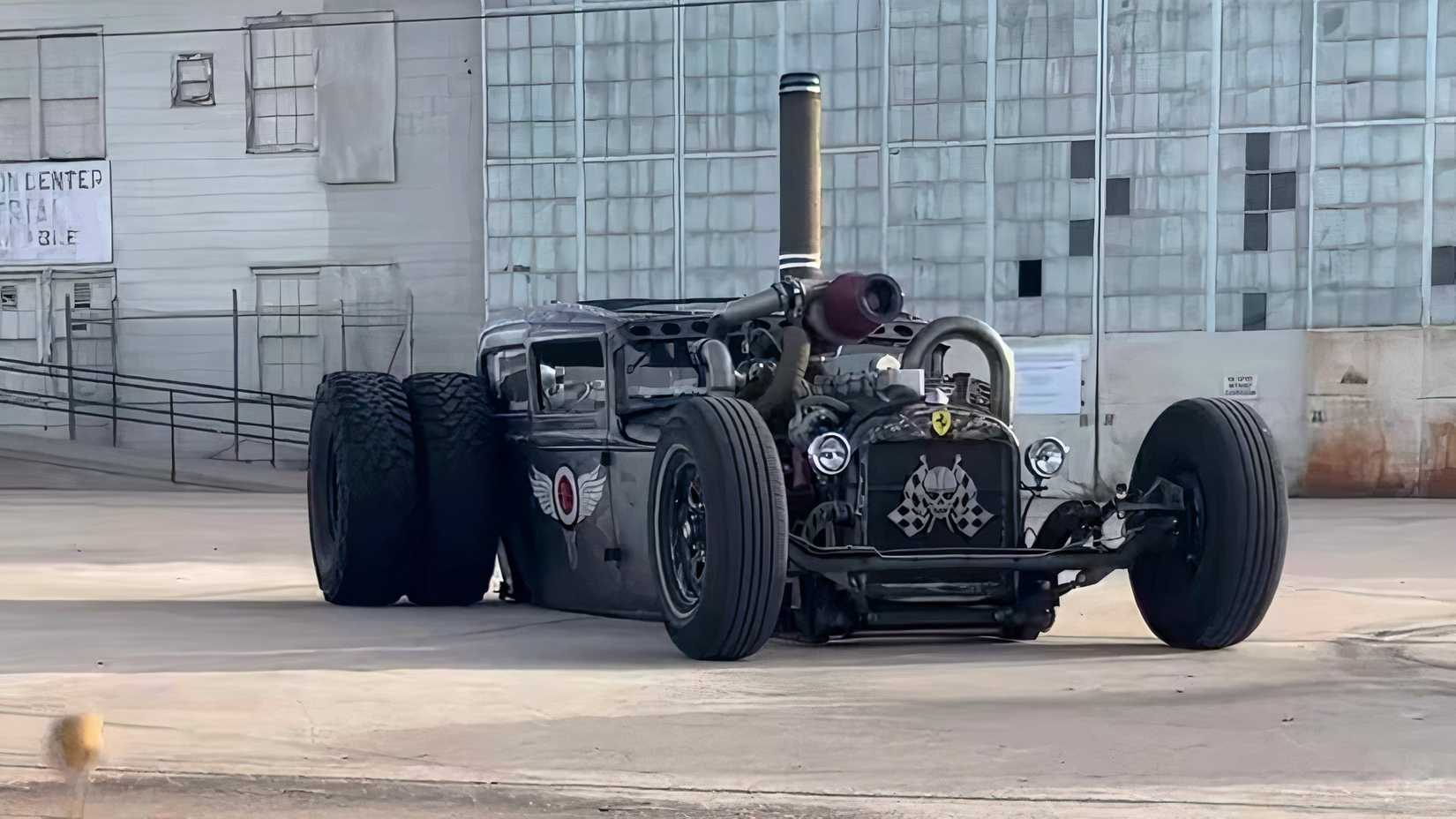 Hot Rod Rimms Duke Hand-Built Madness: The Duke Rat Rod Runs Compound Turbo Diesel Power