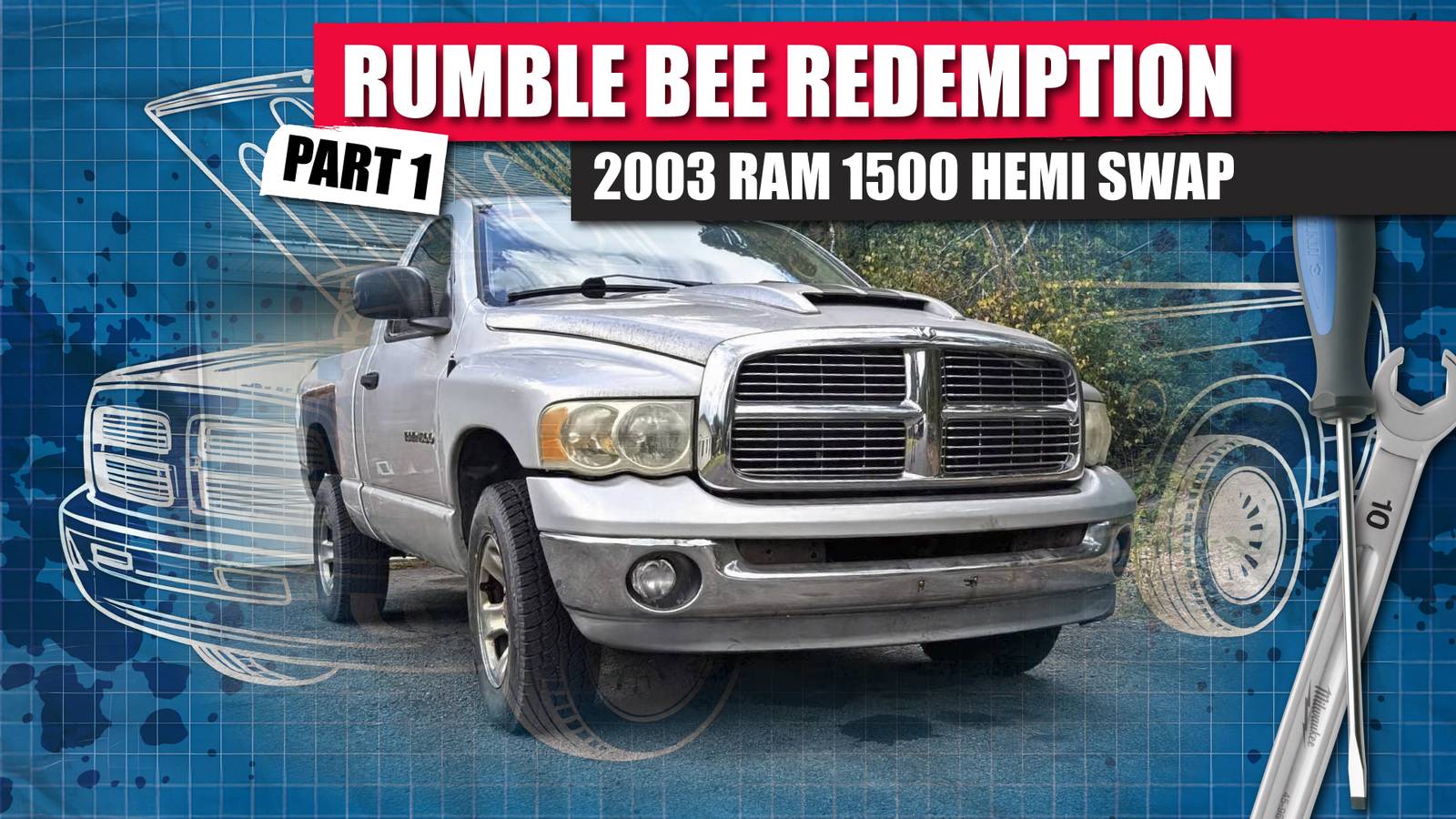 2003 Ram 1500 4.7 Magnum to 5.7 Hemi Swap Project: Rumble Bee Redemption, image size:1600x900