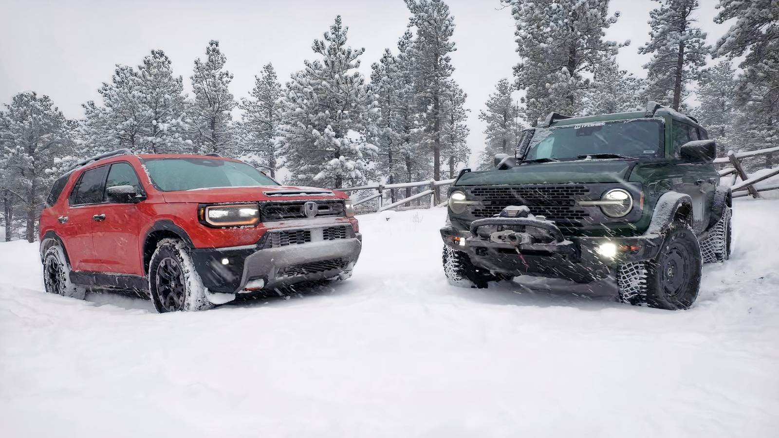 Honda Passport TrailSport Battles Ford Bronco Everglades In The Snow