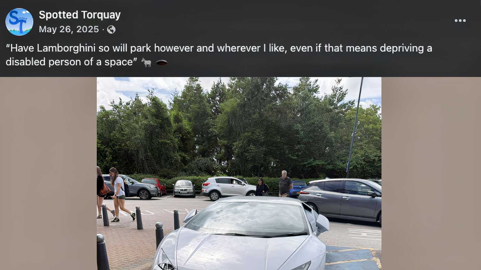 Lamborghini Parking Photo Sparks Online Outrage Until Truth Emerges
