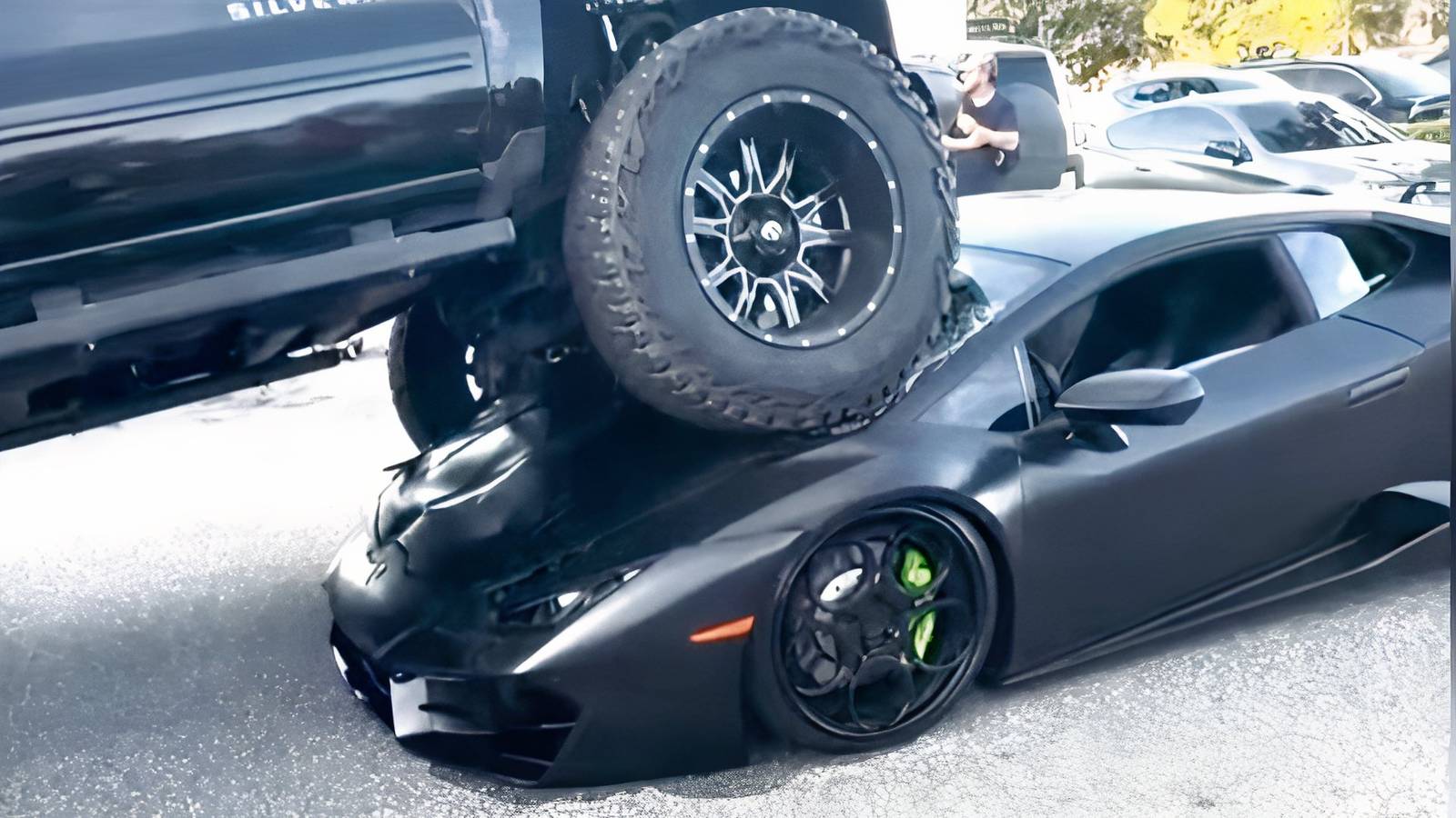 Shocking Footage: Florida Woman Drives Over Parked Lamborghini