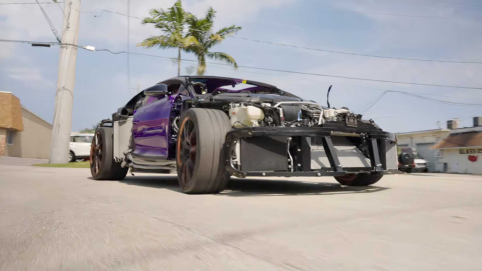 Crashed Bugatti Chiron Drives Again After Homemade Radiator Fix