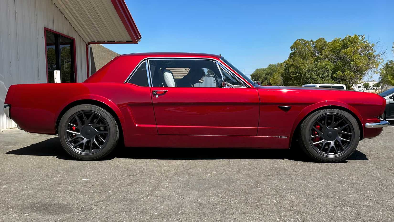 1966 Ford Mustang Tesla EV Restomod Gets Model 3 Highland Hardware