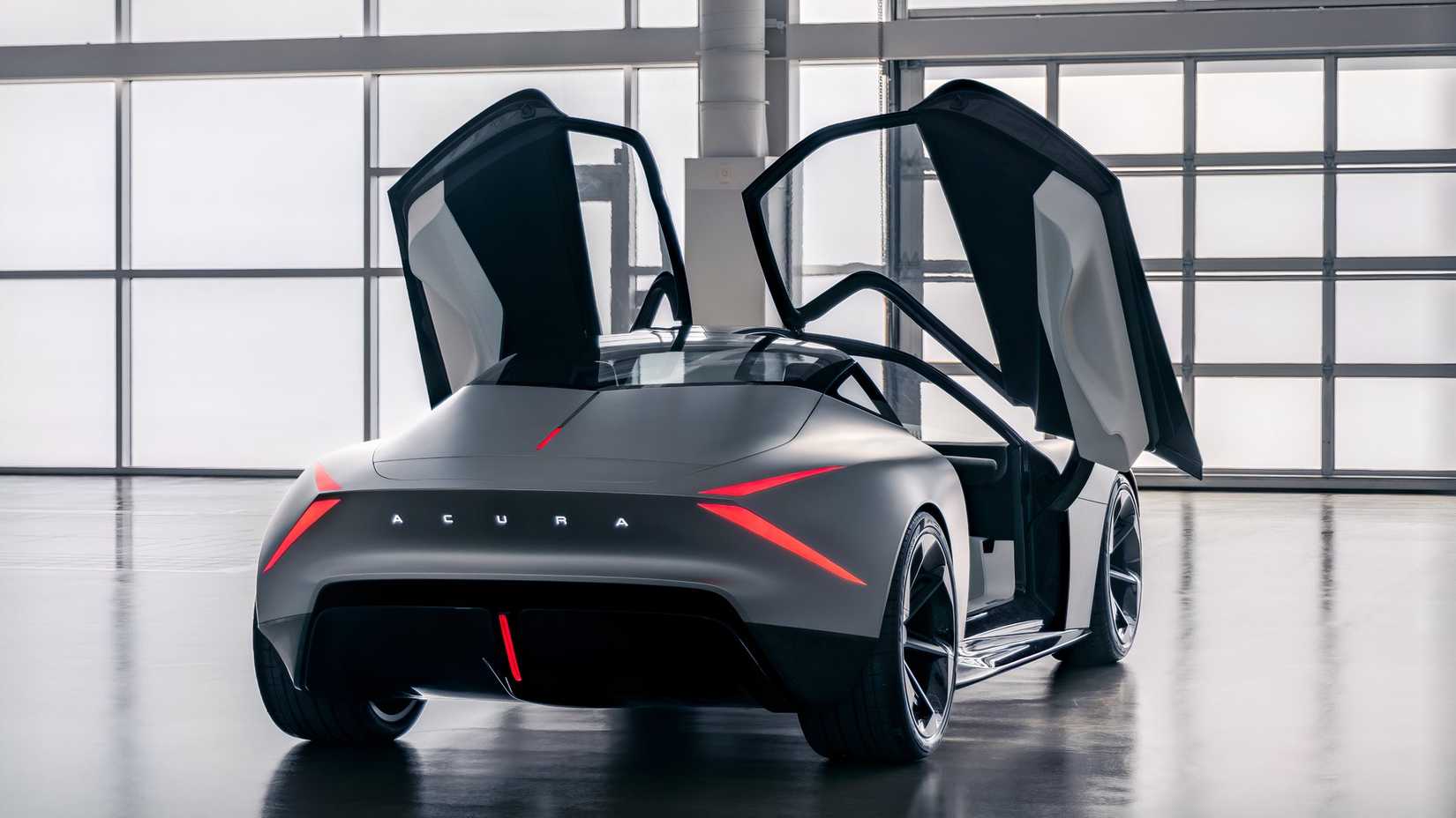 Acura NEXERA Vision Concept exterior rear three quarters butterfly doors