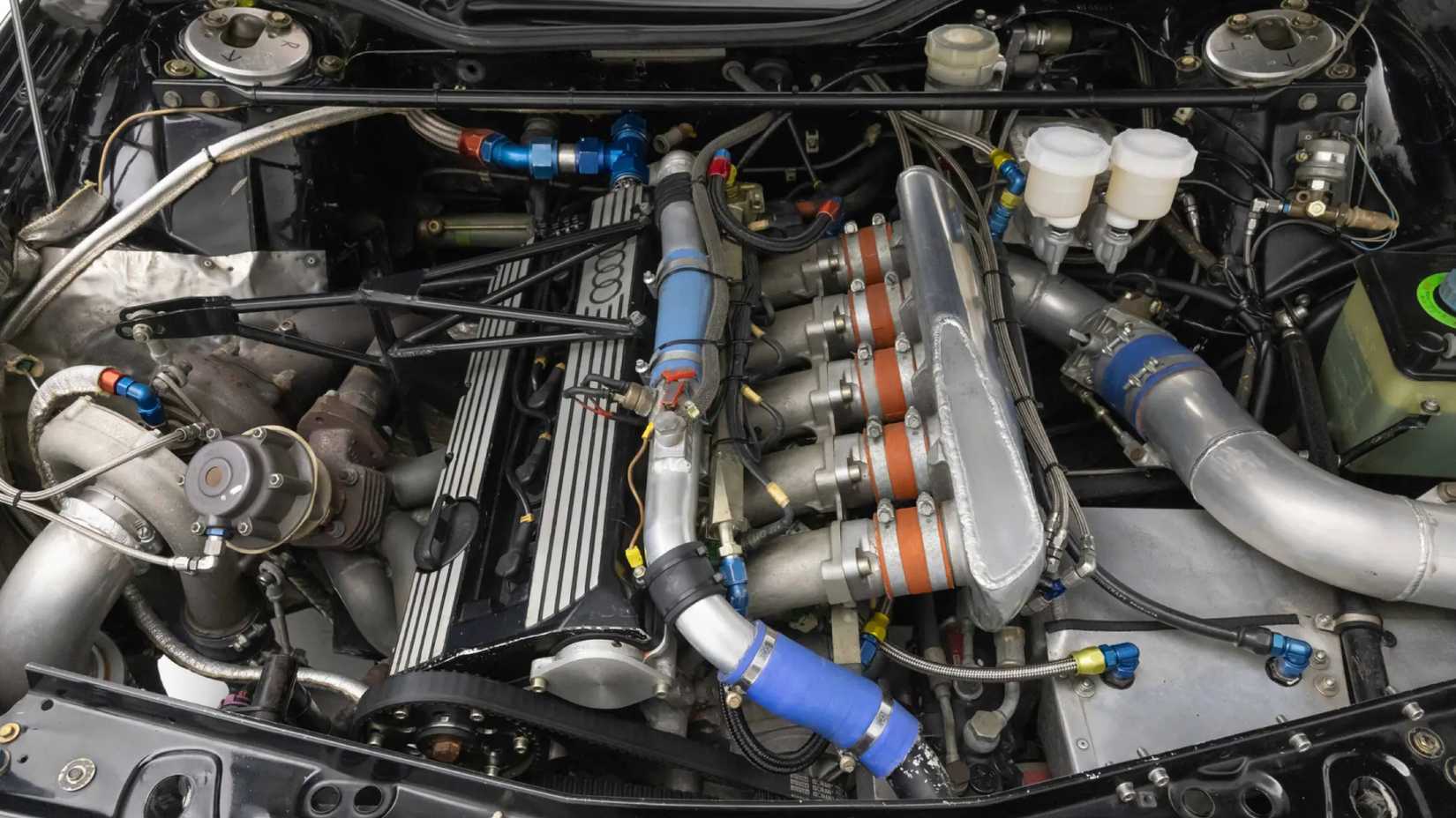 1986年奥迪5000 CS Quattro速度记录开发原型2.2升涡轮增压五缸发动机舱3