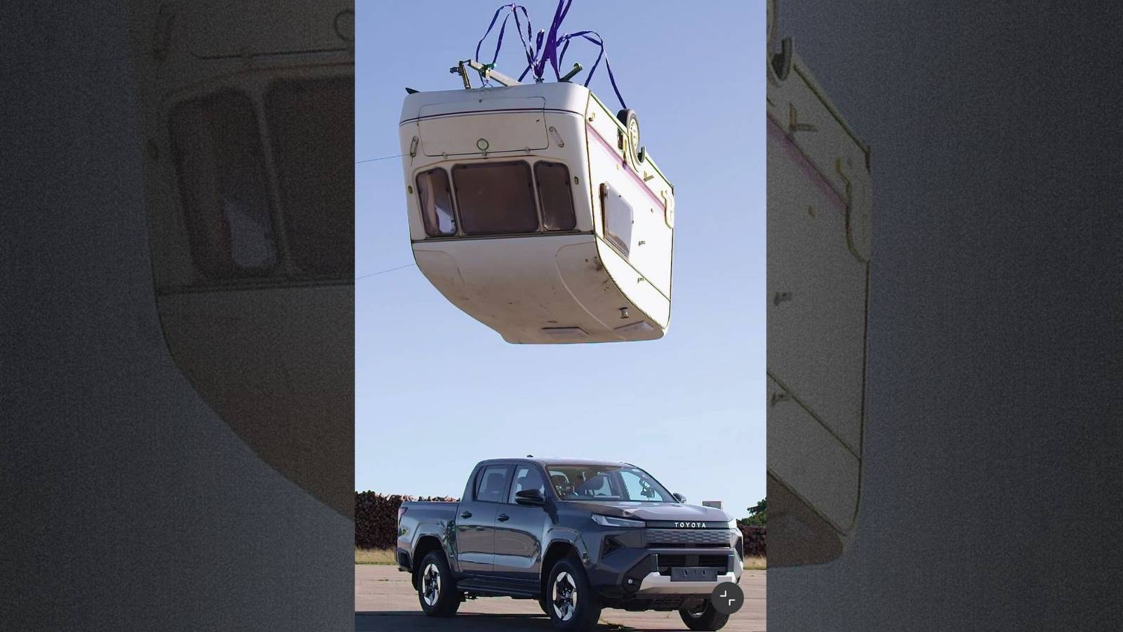 Photo: hotcars.com Toyota UK drops caravan on electric Hilux in torture test