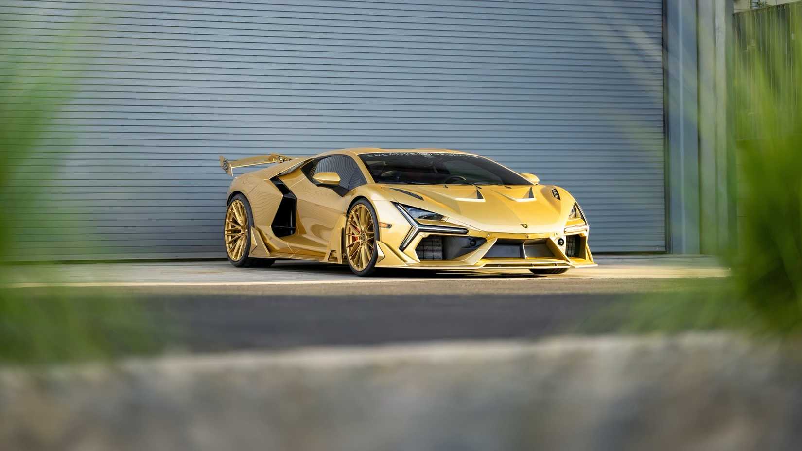 This Gold Lamborghini Revuelto With a Carbon-Fiber Body Kit Is Listed ...