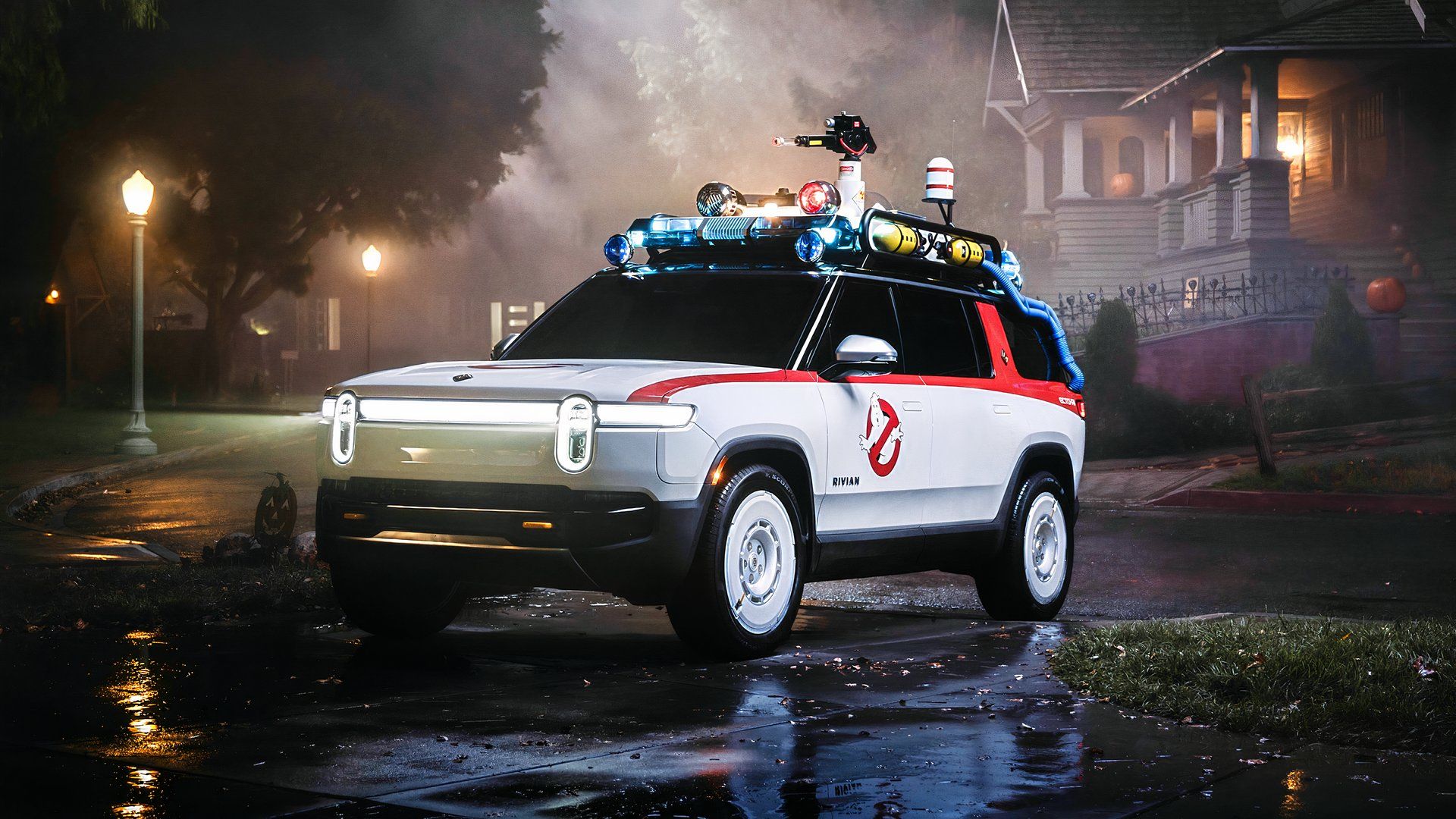 Rivian Is Turning Its EVs Into Ghostbusters Cars For Halloween
