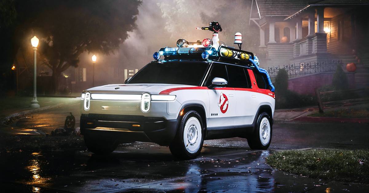 Rivian Is Turning Its EVs Into Ghostbusters Cars For Halloween